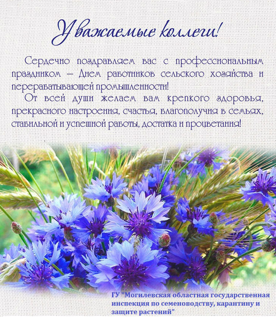 Открытка к дню СХ